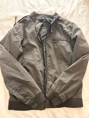 Members Only Charcoal Bomber Jacket